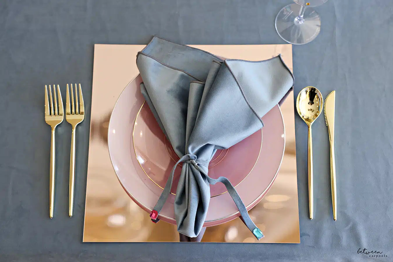 Slate Velvet Napkins (set of 12)