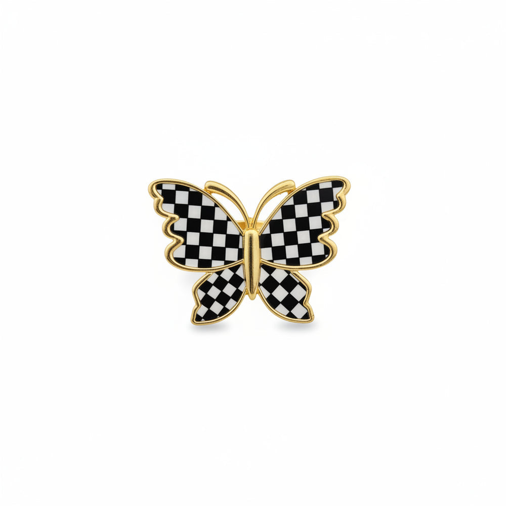 Checkered napkin ring