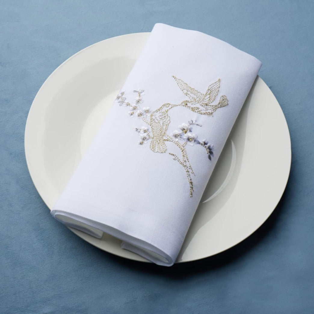 Gold Bird napkins (set of 12)