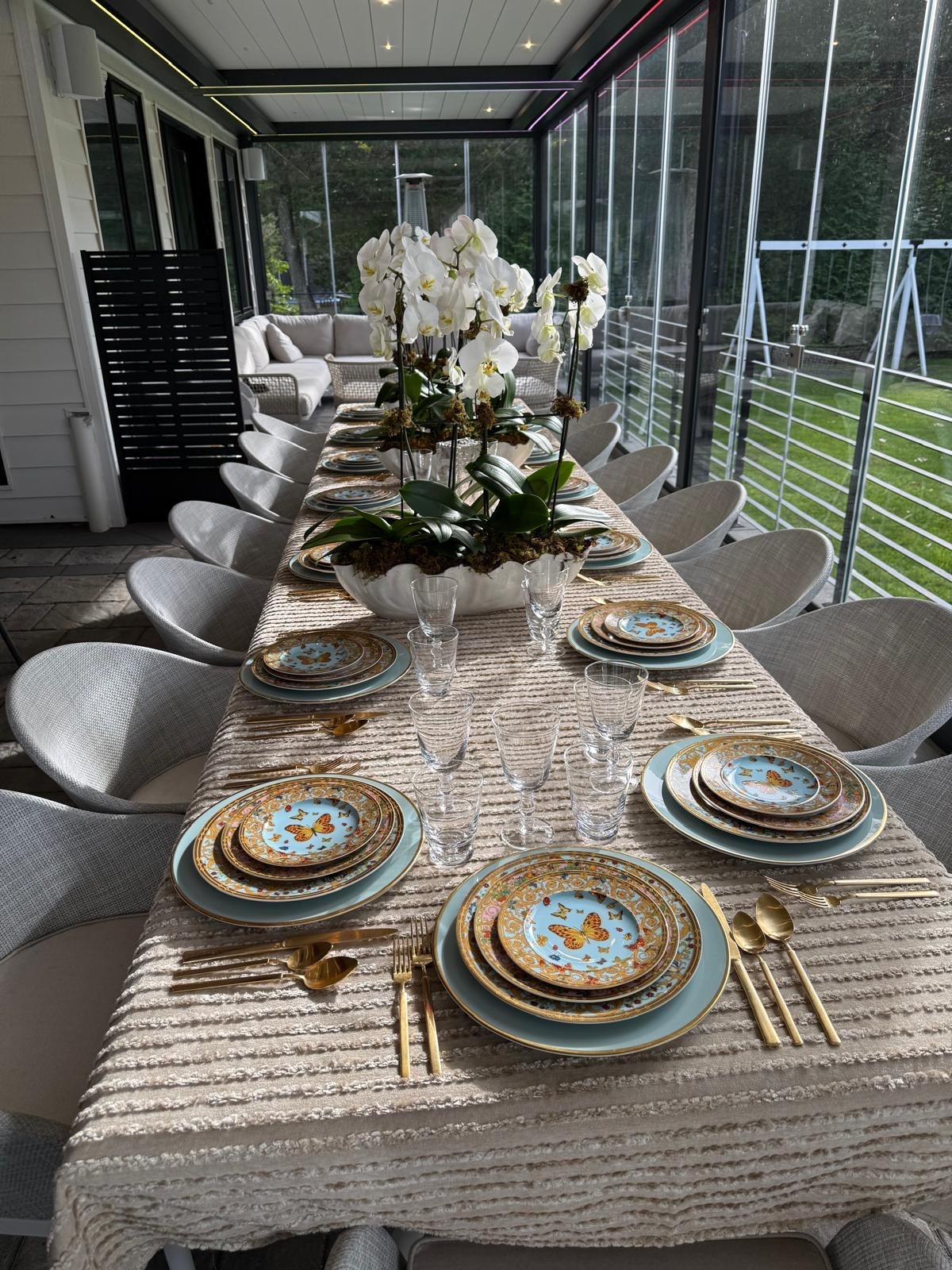 Cannes Stripe Tablecloth