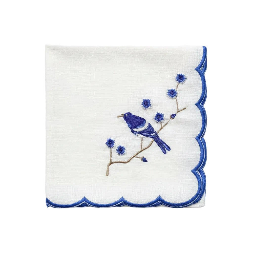 Blue bird napkin