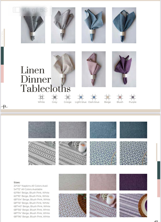 Colored Dinner Liners