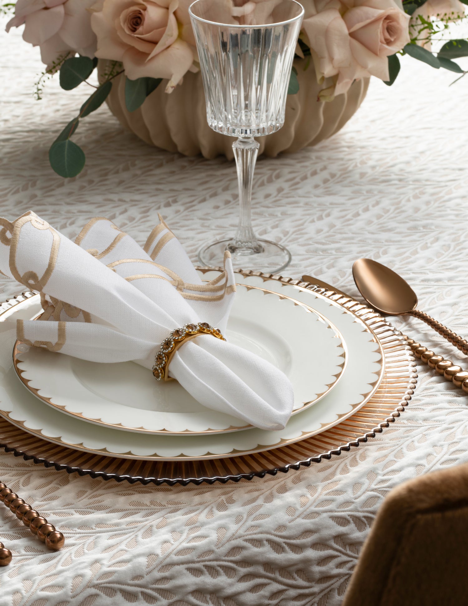 Gold Leaf Tablescape