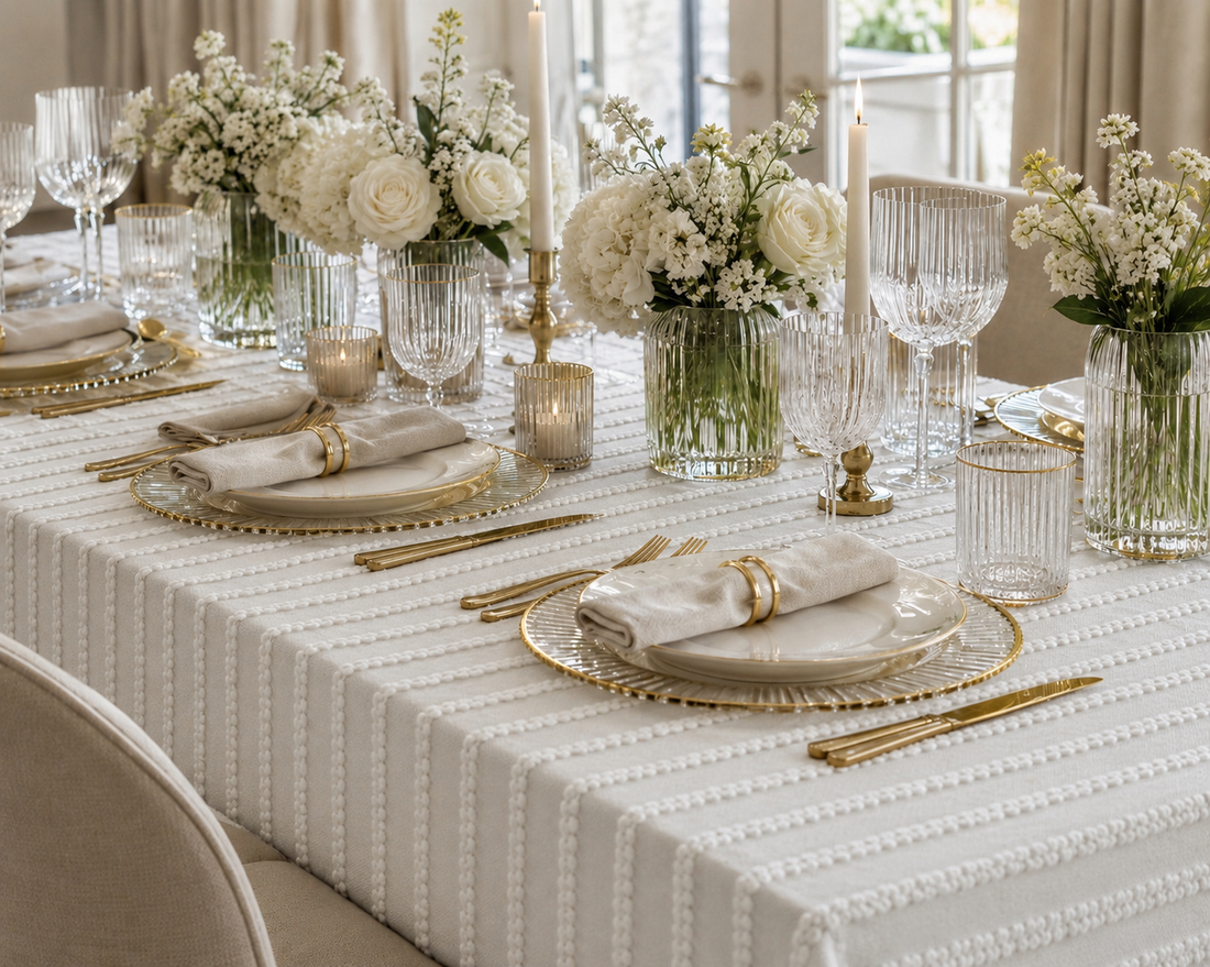 Cannes Stripe Tablecloth