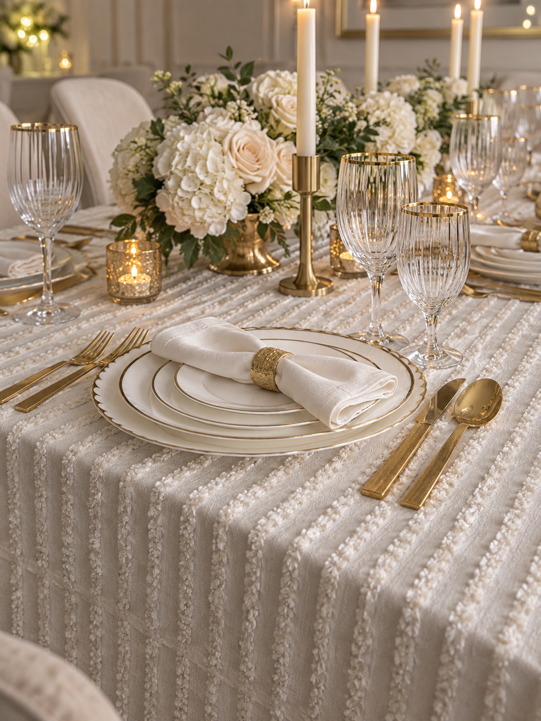 Cannes Stripe Tablecloth