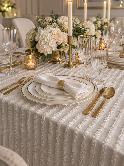 Cannes Stripe Tablecloth