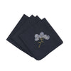 Charcoal Linen Embroidered Napkin (set of 12)