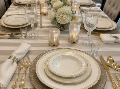 Savoie Tablecloth stripe detail