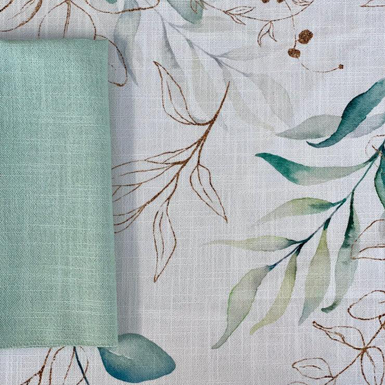 Mint Burlap Napkins (set of 6)