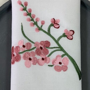 Pink floral napkin (set of 12)